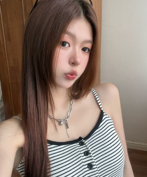 HALEY PESCA(ヘーリーペスカ)の「HALEY PESCA/フェイクレイヤードボーダーリブキャミソール(キャミソール・レディース・ホワイト系その他/ホワイト/グレー/ブラック/ブラウン/ブラック系その他・FREE)」の12枚目の写真