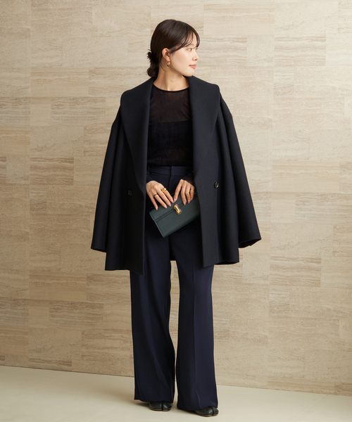 plage(プラージュ)の「《WEB限定追加》washable straight パンツ 7(スラックス・レディース・ブラック/ネイビー・38/36/34/32)」の6枚目の写真