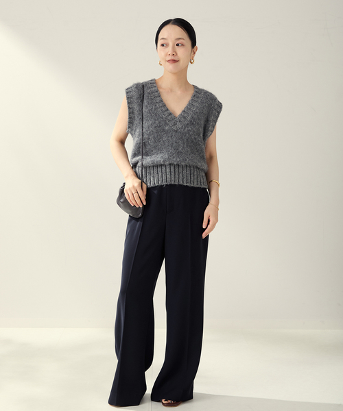 plage(プラージュ)の「《WEB限定追加》washable straight パンツ 7(スラックス・レディース・ブラック/ネイビー・38/36/34/32)」の8枚目の写真