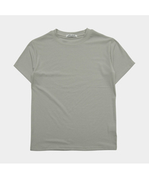 シンプルデイリーマッスルフィットベーシックリブラウンドネックショートスリーブ半袖Tシャツ_3COLOR