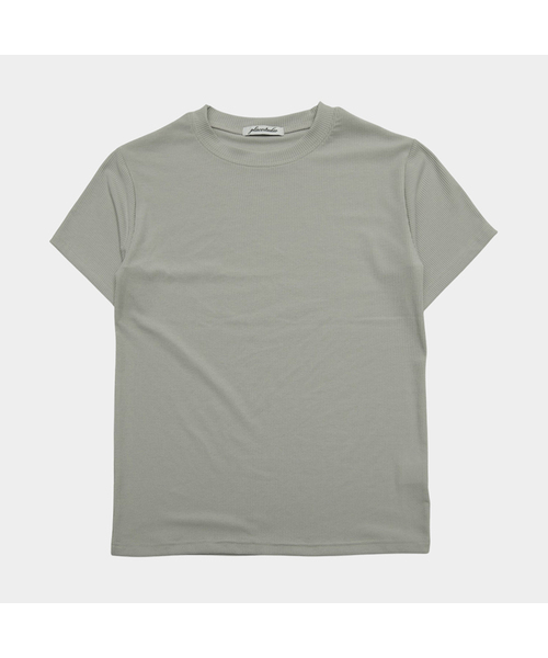 PLACESTUDIOMAN（プレイススタジオメンズ）の「シンプルデイリーマッスルフィットベーシックリブラウンドネックショートスリーブ半袖Tシャツ_3COLOR（Tシャツ/カットソー・メンズ・グレー/ベージュ/ブラック・FREE）」の3枚目の写真
