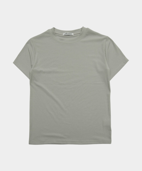 PLACESTUDIOMAN（プレイススタジオメンズ）の「シンプルデイリーマッスルフィットベーシックリブラウンドネックショートスリーブ半袖Tシャツ_3COLOR（Tシャツ/カットソー・メンズ・グレー/ベージュ/ブラック・FREE）」の5枚目の写真