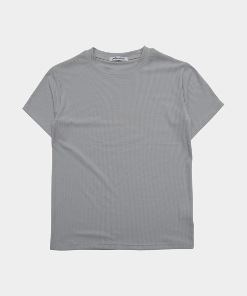 PLACESTUDIOMAN（プレイススタジオメンズ）の「シンプルデイリーマッスルフィットベーシックリブラウンドネックショートスリーブ半袖Tシャツ_3COLOR（Tシャツ/カットソー・メンズ・グレー/ベージュ/ブラック・FREE）」の6枚目の写真