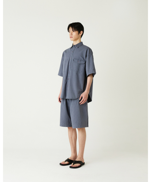 THEENDQUESTION（ジエンドクエスチョン）の「Ripstop pigment shirt / NAVY（シャツ/ブラウス・レディース・その他・FREE）」の4枚目の写真