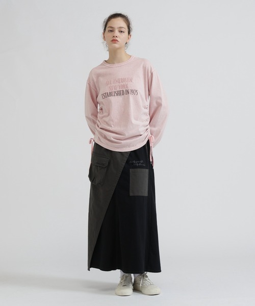 AVIREX（アヴィレックス）の「MILITARY LAYERED LIKE SKIRT（スカート・レディース・オリーブ/ブラック・M/S）」の5枚目の写真