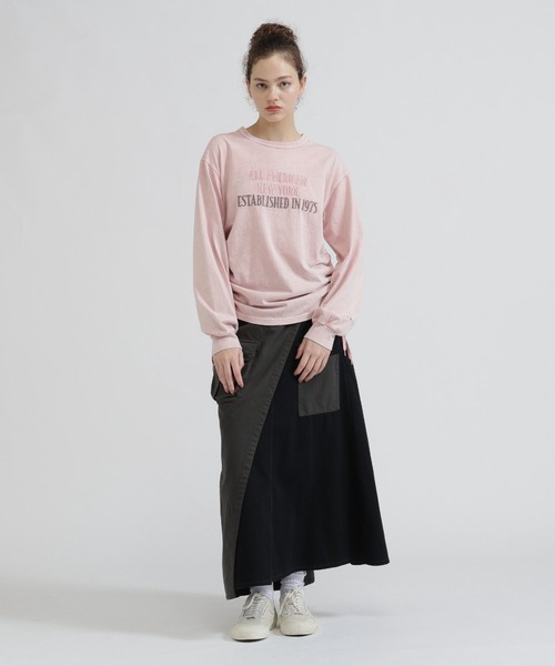 AVIREX（アヴィレックス）の「MILITARY LAYERED LIKE SKIRT（スカート・レディース・オリーブ/ブラック・M/S）」の6枚目の写真