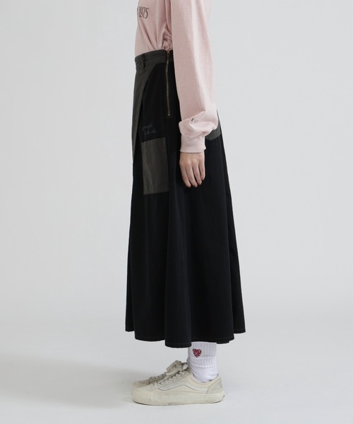 AVIREX（アヴィレックス）の「MILITARY LAYERED LIKE SKIRT（スカート・レディース・オリーブ/ブラック・M/S）」の8枚目の写真