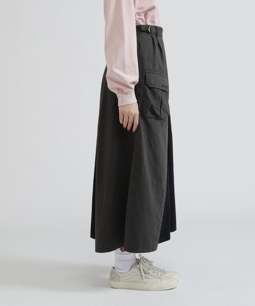 AVIREX（アヴィレックス）の「MILITARY LAYERED LIKE SKIRT（スカート・レディース・オリーブ/ブラック・M/S）」の10枚目の写真