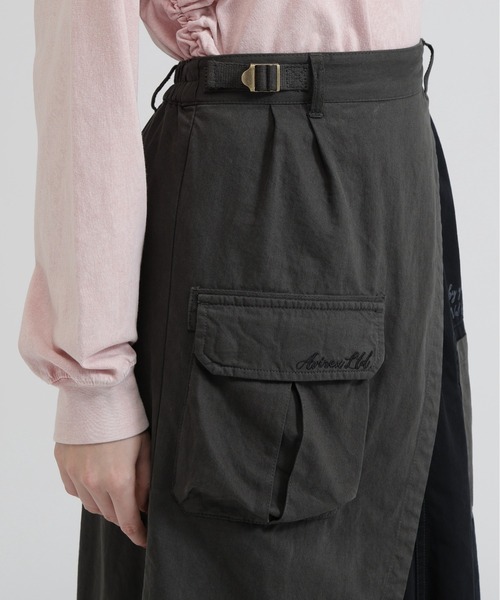 AVIREX（アヴィレックス）の「MILITARY LAYERED LIKE SKIRT（スカート・レディース・オリーブ/ブラック・M/S）」の12枚目の写真