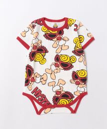 HYSTERIC MINI（ヒステリックミニ）の「HOLY BABY総柄半袖ロンパース（ロンパース）」