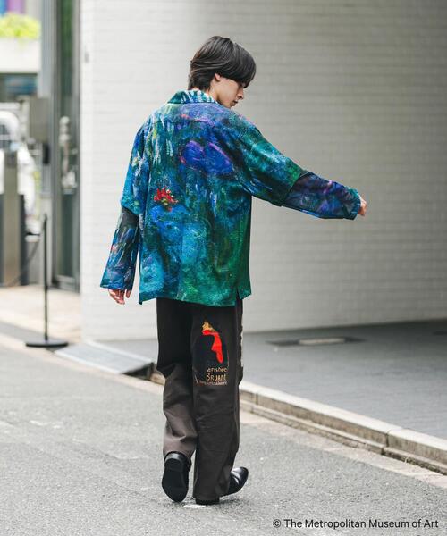 SENSE OF PLACE by URBAN RESEARCH（センスオブプレイスバイアーバンリサーチ）の「『別注』The Met×SENSE OF PLACE　ショートスリーブ シャツ(モネ)（シャツ/ブラウス・メンズ・ライトピンク/ブラック・LARGE/MEDIUM）」の7枚目の写真