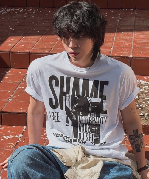 NOWLE(ノウル)の「【NOWLE】グランジ パンク グラフィックTシャツ 半袖 / バンドT風 ルーズT(Tシャツ/カットソー・メンズ・ホワイト・LARGE/MEDIUM/X-LARGE)」の10枚目の写真