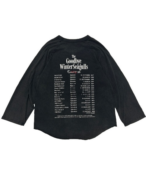 DAIRIKU(ダイリク)の「The Winter SeaguLs Tour Raglan Tee/DAIRIKU(Tシャツ/カットソー・メンズ・ブラック・MEDIUM/SMALL)」の5枚目の写真