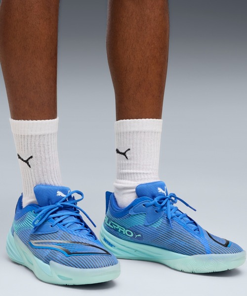 PUMA(プーマ)の「PUMA プーマ メンズ オールプロ ニトロ 2 フロスト バスケットボールシュー(スニーカー・メンズ・アクア・27.5cm/28.0cm/28.5cm/27.0cm/29.0cm/30.0cm/26.0cm/26.5cm/25.0cm/25.5cm)」の1枚目の写真