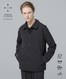 SPU（スプ）の「【セットアップ対応】 多機能素材ナイロン 【URBAN FLEXOR】 【防しわ、ストレッチ、ウォッシャブル、抗ピリング】 Snap-Button Essential Coach Jacket（ナイロンジャケット）」
