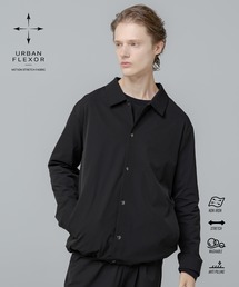 SPU（スプ）の「【セットアップ対応】 多機能素材ナイロン 【URBAN FLEXOR】 【防しわ、ストレッチ、ウォッシャブル、抗ピリング】 Snap-Button Essential Coach Jacket（ナイロンジャケット）」