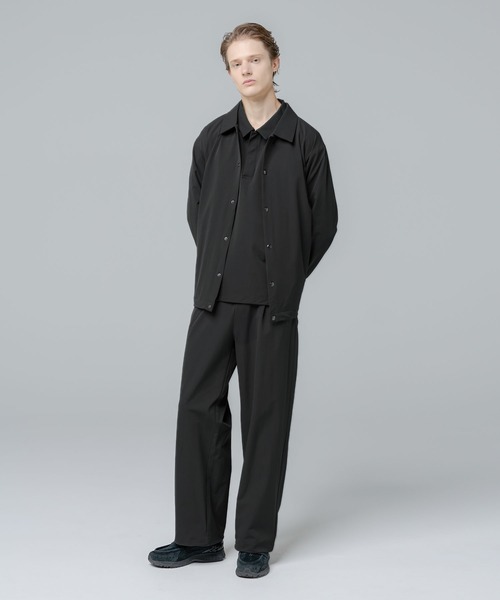 SPU(スプ)の「【セットアップ対応】 多機能素材ナイロン 【URBAN FLEXOR】 【防しわ、ストレッチ、ウォッシャブル、抗ピリング】 Snap-Button Essential Coach Jacket(ナイロンジャケット・メンズ・グレイッシュベージュ/チャコール/ブラック/ネイビー・S/M/L/XL)」の11枚目の写真