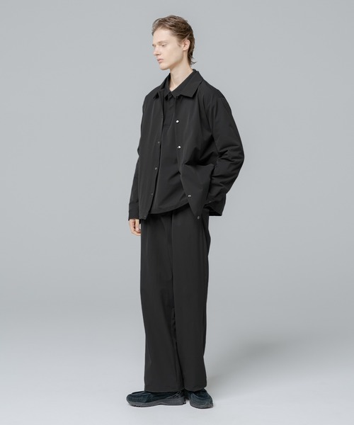 SPU(スプ)の「【セットアップ対応】 多機能素材ナイロン 【URBAN FLEXOR】 【防しわ、ストレッチ、ウォッシャブル、抗ピリング】 Snap-Button Essential Coach Jacket(ナイロンジャケット・メンズ・グレイッシュベージュ/チャコール/ブラック/ネイビー・S/M/L/XL)」の12枚目の写真