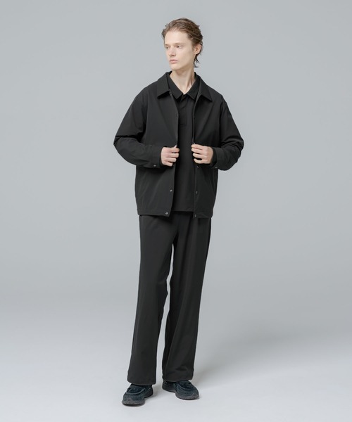 SPU(スプ)の「【セットアップ対応】 多機能素材ナイロン 【URBAN FLEXOR】 【防しわ、ストレッチ、ウォッシャブル、抗ピリング】 Snap-Button Essential Coach Jacket(ナイロンジャケット・メンズ・グレイッシュベージュ/チャコール/ブラック/ネイビー・S/M/L/XL)」の14枚目の写真
