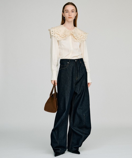 PRANK PROJECT(プランクプロジェクト)の「【2026Autumn Pre-Order】カーブレッグデニム / Curve Leg Denim(デニムパンツ・レディース・ブルー/ネイビー・38/36/34)」の13枚目の写真