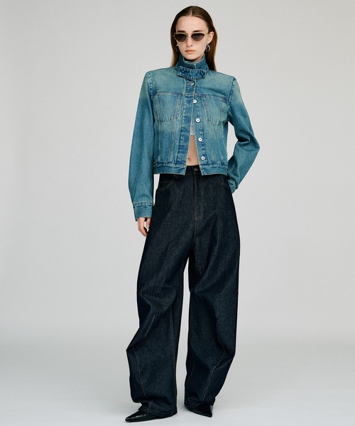 PRANK PROJECT(プランクプロジェクト)の「【2026Autumn Pre-Order】カーブレッグデニム / Curve Leg Denim(デニムパンツ・レディース・ブルー/ネイビー・38/36/34)」の15枚目の写真