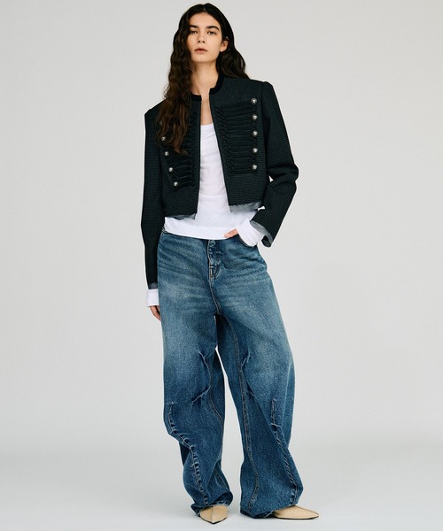 PRANK PROJECT(プランクプロジェクト)の「【2026Autumn Pre-Order】カーブレッグデニム / Curve Leg Denim(デニムパンツ・レディース・ブルー/ネイビー・38/36/34)」の16枚目の写真