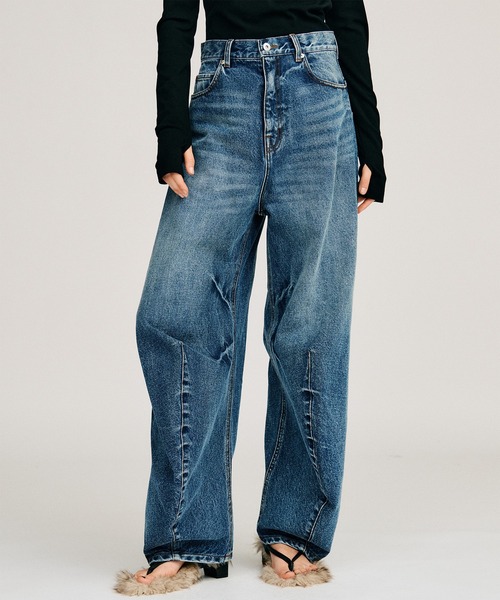 PRANK PROJECT(プランクプロジェクト)の「【2026Autumn Pre-Order】カーブレッグデニム / Curve Leg Denim(デニムパンツ・レディース・ブルー/ネイビー・38/36/34)」の18枚目の写真