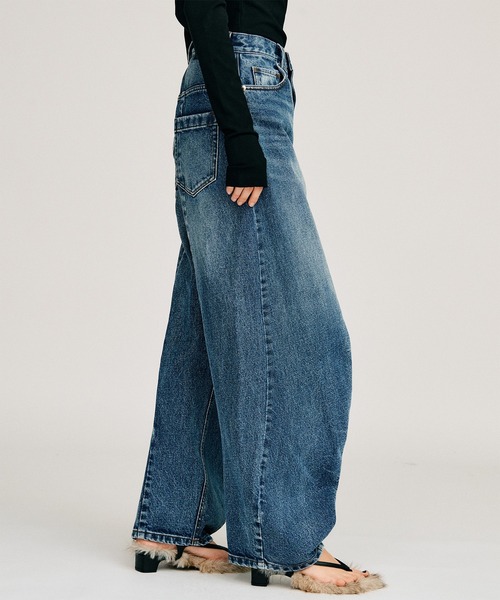 PRANK PROJECT(プランクプロジェクト)の「【2026Autumn Pre-Order】カーブレッグデニム / Curve Leg Denim(デニムパンツ・レディース・ブルー/ネイビー・38/36/34)」の21枚目の写真