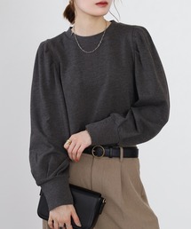 ミニ裏毛 パフスリーブ長袖カットソー