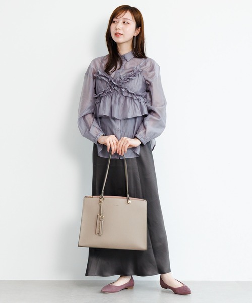 Jewelna Rose(ジュエルナローズ)の「ターミー・トートバッグ2 A4サイズ 16331(トートバッグ・レディース・ブラック/グレー系その他/グレイッシュベージュ・FREE)」の17枚目の写真
