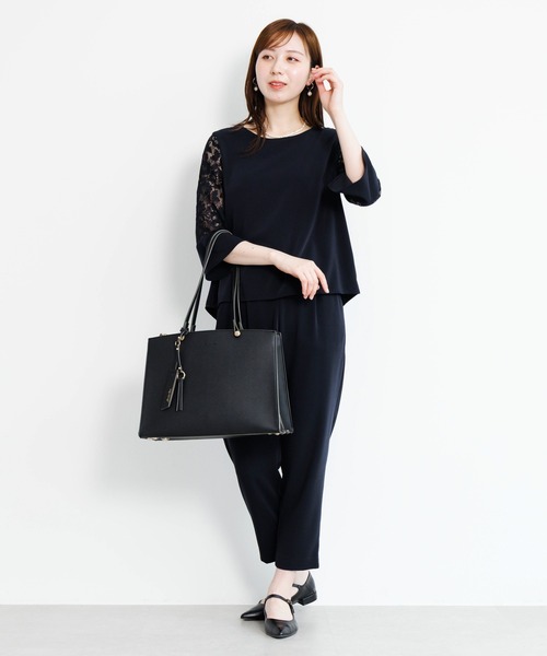 Jewelna Rose(ジュエルナローズ)の「ターミー・トートバッグ2 A4サイズ 16331(トートバッグ・レディース・ブラック/グレー系その他/グレイッシュベージュ・FREE)」の5枚目の写真