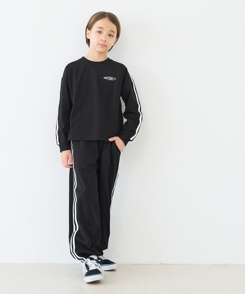 coca（coca）（コカ）の「キッズ　ラインジョガーパンツ（その他パンツ・キッズ・チャコール/ブラック・120/130/140/150）」の3枚目の写真