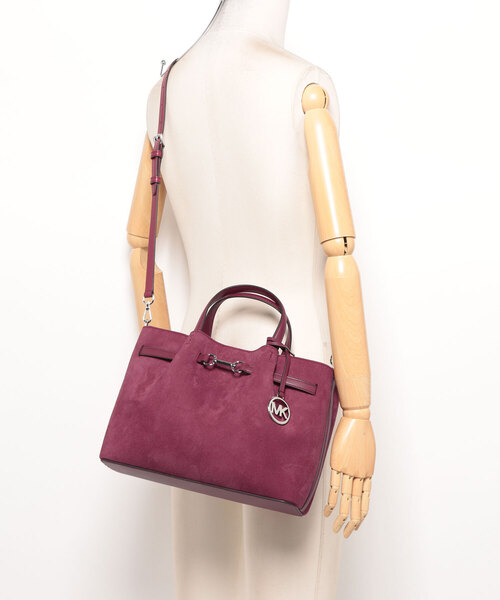 MICHAEL KORS(マイケルコース)の「CARSON センタージップ レザー サッチェル ミディアム(ハンドバッグ・レディース・マルーン・FREE)」の5枚目の写真