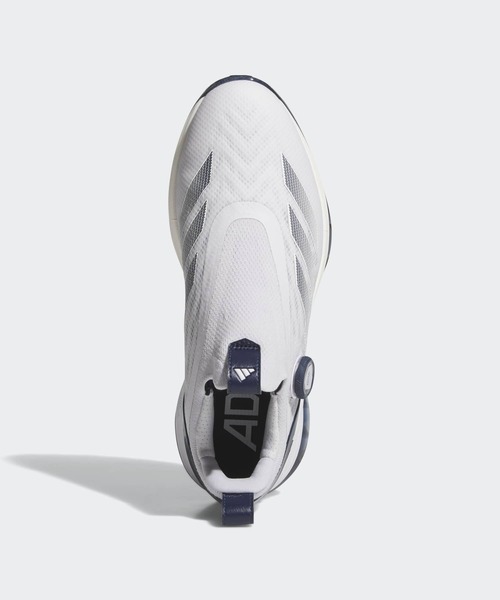adidas(アディダス)の「アディゼロ ZG 25 ボア【adidas Golf/アディダスゴルフ】(スニーカー・メンズ・ホワイト×ネイビー・29.0cm/26.0cm/27.0cm/26.5cm/27.5cm/28.0cm/28.5cm/25.5cm/25.0cm/24.5cm)」の2枚目の写真