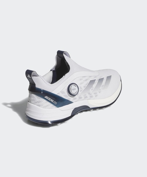 adidas(アディダス)の「アディゼロ ZG 25 ボア【adidas Golf/アディダスゴルフ】(スニーカー・メンズ・ホワイト×ネイビー・29.0cm/26.0cm/27.0cm/26.5cm/27.5cm/28.0cm/28.5cm/25.5cm/25.0cm/24.5cm)」の5枚目の写真