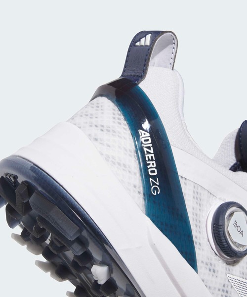 adidas(アディダス)の「アディゼロ ZG 25 ボア【adidas Golf/アディダスゴルフ】(スニーカー・メンズ・ホワイト×ネイビー・29.0cm/26.0cm/27.0cm/26.5cm/27.5cm/28.0cm/28.5cm/25.5cm/25.0cm/24.5cm)」の7枚目の写真