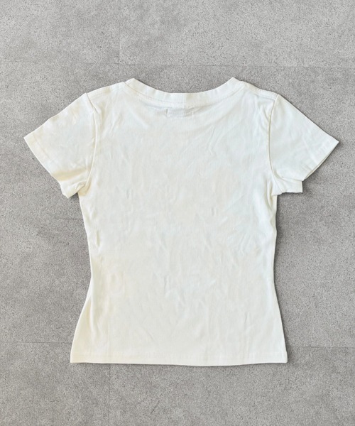 SHEPP(シープ)の「アニマル×フラワープリント クルーネック半袖Tシャツ(Tシャツ/カットソー・レディース・ホワイト・L/M)」の5枚目の写真