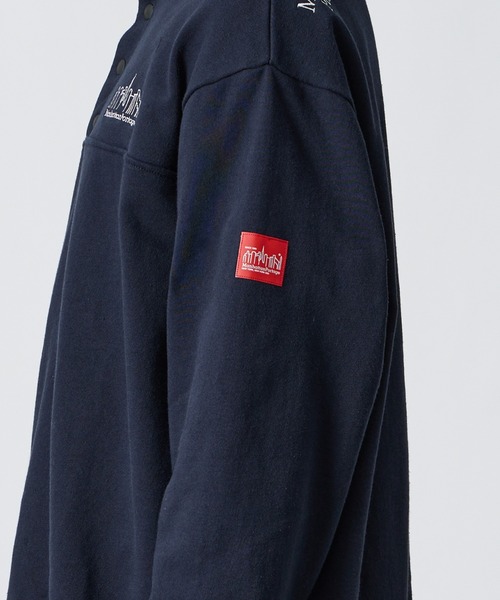 Manhattan Portage（マンハッタンポーテージ）の「【WEB先行予約】[MANHATTAN PORTAGE/マンハッタンポーテージ] 別注 ワンポイントロゴ刺繍 ハーフスナップスウェット（スウェット・レディース・ワイン/ブラック/ネイビー・XL/L/M/S）」の17枚目の写真