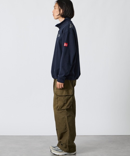 Manhattan Portage（マンハッタンポーテージ）の「【WEB先行予約】[MANHATTAN PORTAGE/マンハッタンポーテージ] 別注 ワンポイントロゴ刺繍 ハーフスナップスウェット（スウェット・レディース・ワイン/ブラック/ネイビー・XL/L/M/S）」の13枚目の写真