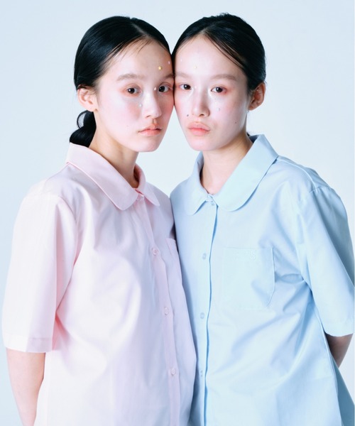 twins（nemne store）（ツインズ）の「twins Uniform oversized shirts（シャツ/ブラウス・レディース・ライトブルー/ライトピンク・フリー）」の9枚目の写真