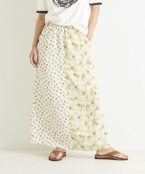 Freada(フリーダ)の「Freada/フリーダ 花柄サテンスカート(スカート・レディース・ブラック/オフホワイト・ONE SIZE)」の20枚目の写真