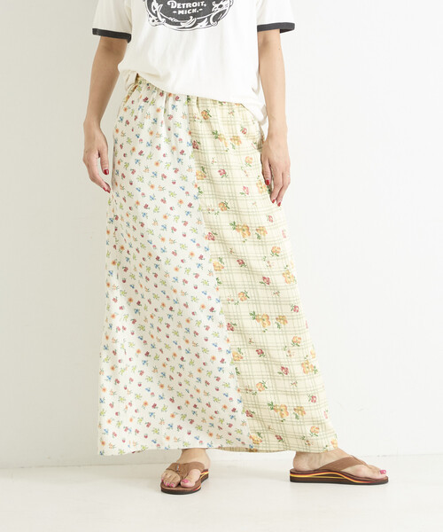 Freada(フリーダ)の「Freada/フリーダ 花柄サテンスカート(スカート・レディース・ブラック/オフホワイト・ONE SIZE)」の22枚目の写真
