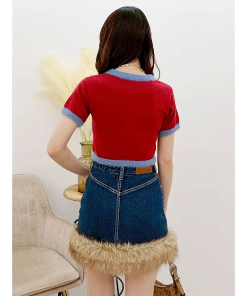 EVRIS（エヴリス）の「シャギーロゴニットトップス　秋服（ニット/セーター・レディース・レッド/グレー/ブラウン/ブラック・FREE）」の21枚目の写真