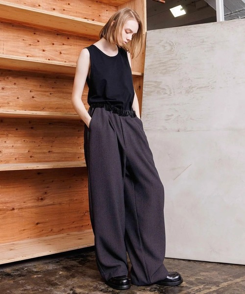 VOAAOV(ヴォアーブ)の「【VOAAOV】TWEEDY Easy Wide Pants(その他パンツ・メンズ・チャコールグレー/グレイッシュベージュ・1/2)」の4枚目の写真