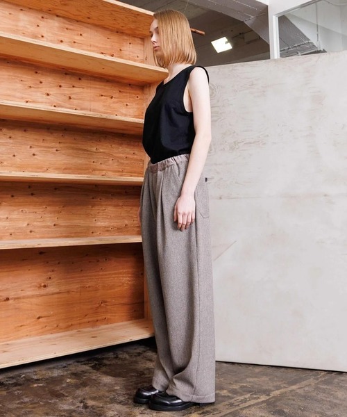 VOAAOV(ヴォアーブ)の「【VOAAOV】TWEEDY Easy Wide Pants(その他パンツ・メンズ・チャコールグレー/グレイッシュベージュ・1/2)」の7枚目の写真