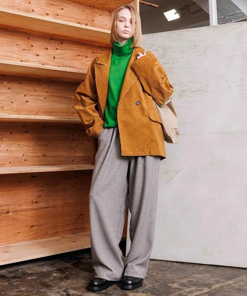 VOAAOV(ヴォアーブ)の「【VOAAOV】TWEEDY Easy Wide Pants(その他パンツ・メンズ・チャコールグレー/グレイッシュベージュ・1/2)」の10枚目の写真