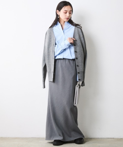 CHIC STYLE(シックスタイル)の「ベーシックシャツ<大きいサイズ有>シックスタイル(シャツ/ブラウス・レディース・オフホワイト/ブルー・L/M/5L/4L/3L/LL)」の19枚目の写真
