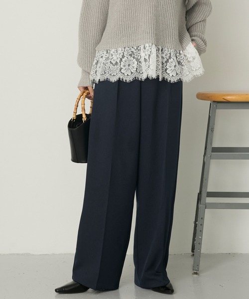 Aunely(オーネリー)の「【Aunely】しわレス美シルエットセンタープレスワイドスラックスパンツ/セットアップ対応<YOSOOIシリーズ>(その他パンツ・レディース・ネイビー/チャコールグレー/ブラウン/ブラウン系/グレー系/ブラック・S/M/L)」の21枚目の写真