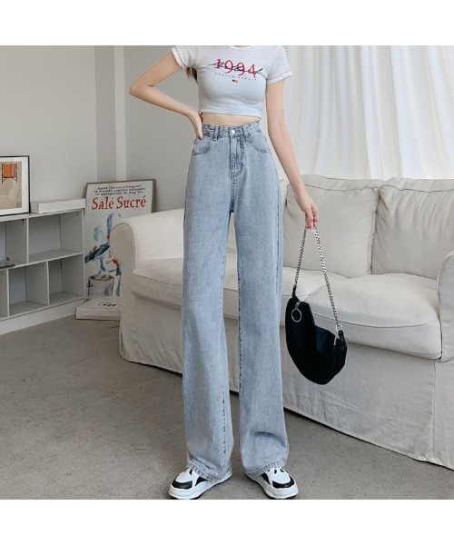 Carpe Diem(カルペディエム)の「ハイウエストワイドデニムパンツ(デニムパンツ・レディース・チャコールグレー/ブラック/ダークブルー/ライトブルー・XL/M/L/S)」の1枚目の写真