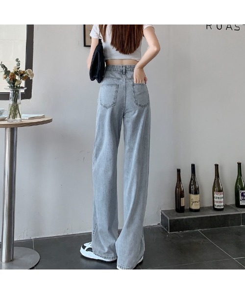 Carpe Diem(カルペディエム)の「ハイウエストワイドデニムパンツ(デニムパンツ・レディース・チャコールグレー/ブラック/ダークブルー/ライトブルー・XL/M/L/S)」の10枚目の写真
